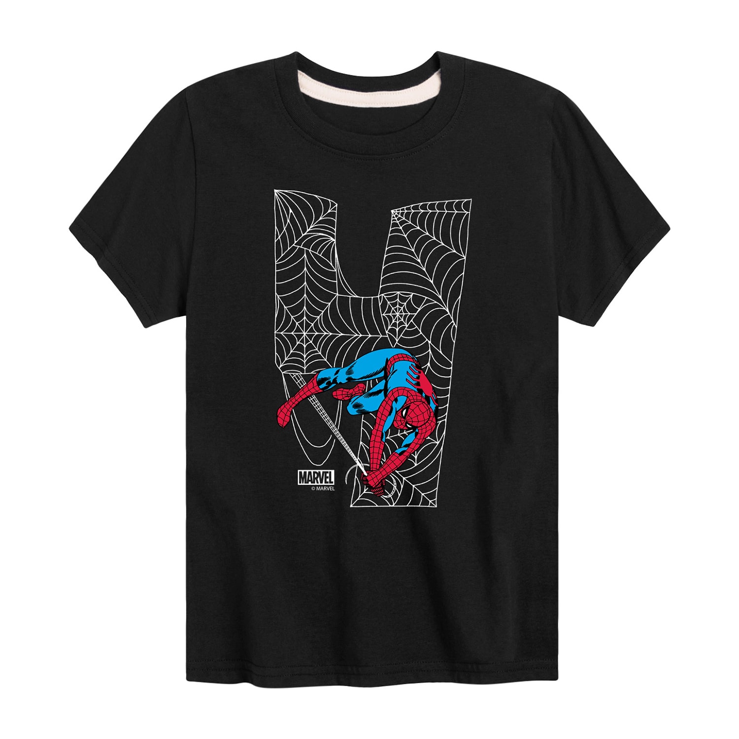 Disney Collection Little & Big Kid Boys Crew Neck Short Sleeve Regular Fit Spiderman Graphic T-Shirt