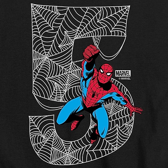 Disney Collection Little & Big Kid Boys Crew Neck Short Sleeve Regular Fit Spiderman Graphic T-Shirt