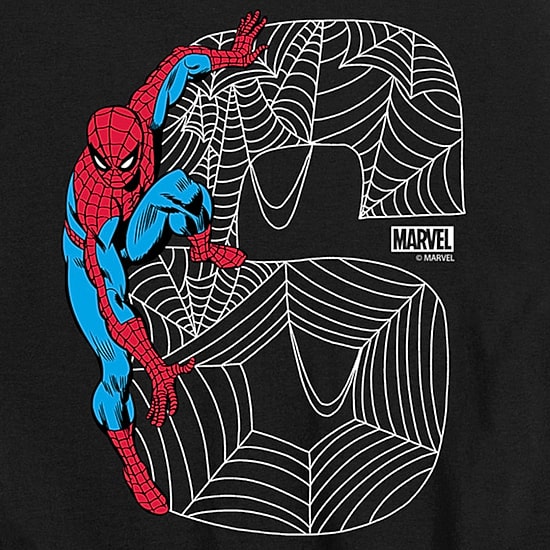 Disney Collection Little & Big Kid Boys Crew Neck Short Sleeve Regular Fit Spiderman Graphic T-Shirt