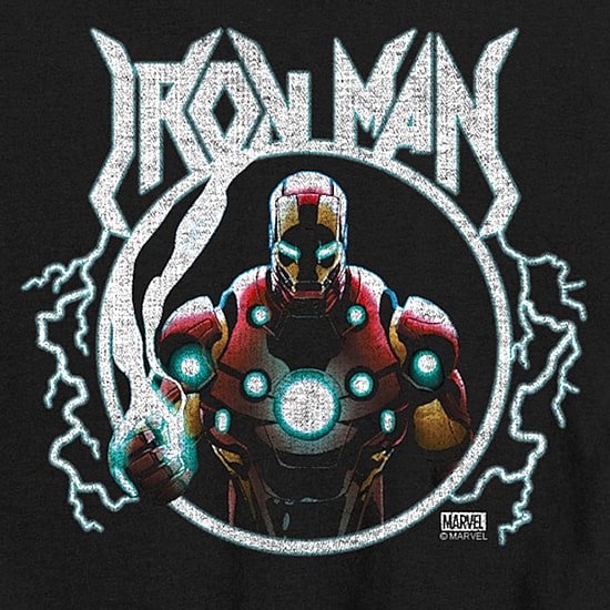 Disney Collection Little & Big Kid Boys Crew Neck Short Sleeve Regular Fit Iron Man Graphic T-Shirt