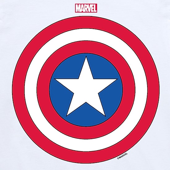 Disney Collection Little & Big Kid Boys Crew Neck Short Sleeve Regular Fit Captain America Marvel Graphic T-Shirt