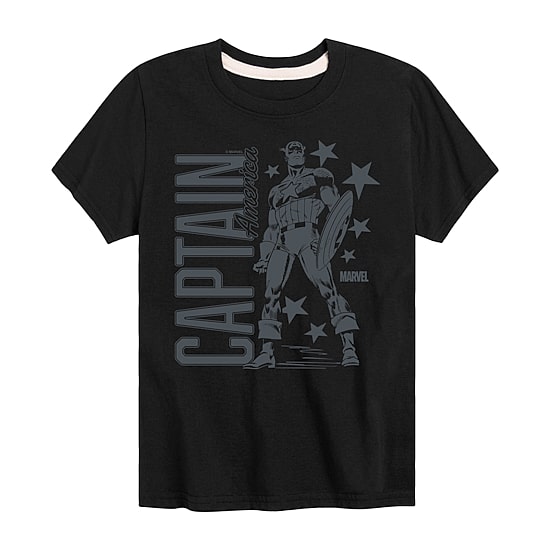 Disney Collection Falcon Brave New World Little & Big Kid Boys Crew Neck Short Sleeve Regular Fit Captain America Marvel Graphic T-Shirt