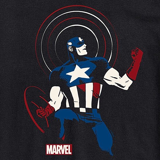 Mens Short Sleeve Captain America Marvel Graphic T-Shirt