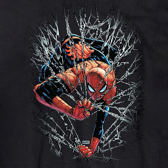 Mens Short Sleeve Spiderman Marvel Graphic T-Shirt