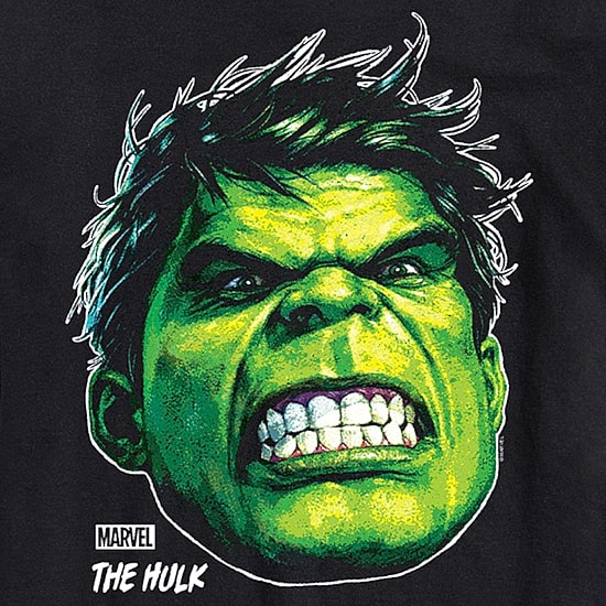 Mens Short Sleeve Hulk  Marvel Graphic T-Shirt