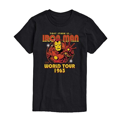 Novelty Mens Short Sleeve Iron Man Marvel Graphic T-Shirt, Xx-large, Black