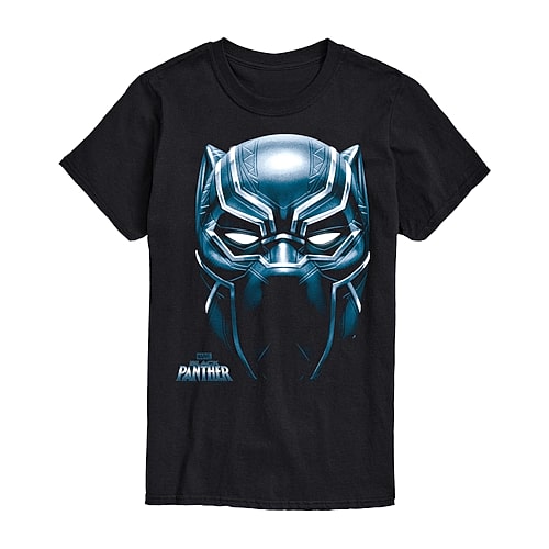 Airwaves Men's Black Panther Oversized Face Short Sleeve T-Shirt - Black