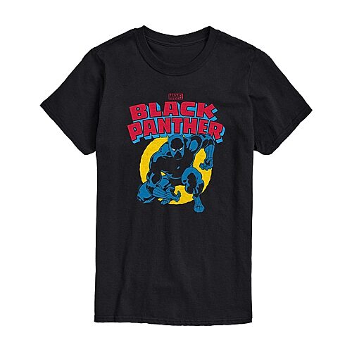 Mens Short Sleeve Black Panther Marvel Graphic T-Shirt, Medium, Black