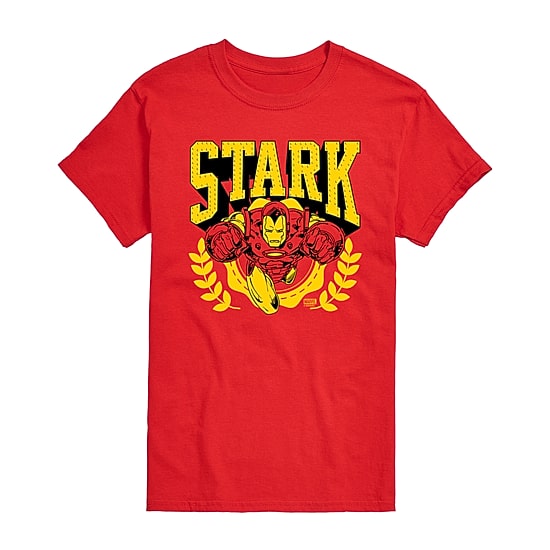 Mens Short Sleeve Tony Stark Marvel Graphic T-Shirt