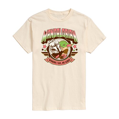 Airwaves Men's The Mandalorian Short Sleeve T-Shirt - Beige, Khaki