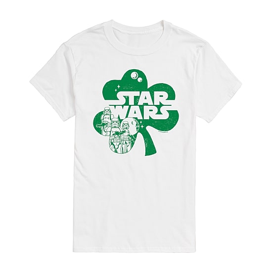 Mens Short Sleeve St. Patrick's Day Star Wars Graphic T-Shirt