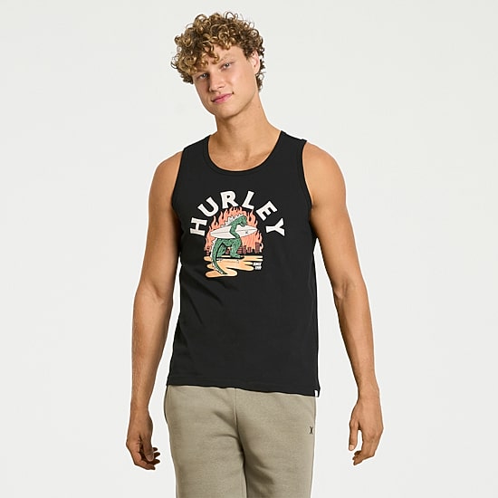 Hurley Mens Crew Neck Sleeveless Tank Top