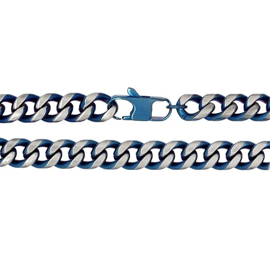 Mens Stainless Steel 8 1/2 Inch Solid Curb Chain Bracelet