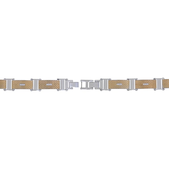 Mens Stainless Steel Solid Round 8 1/2 Inch Link Bracelet