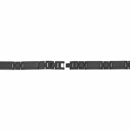 Mens Stainless Steel Solid 8 1/2 Inch Link Bracelet