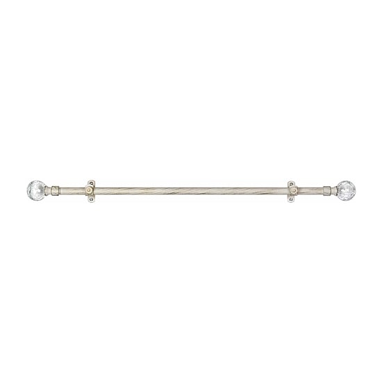 Metallo ¾in Adjustable Curtain Rod with Ilana Finial