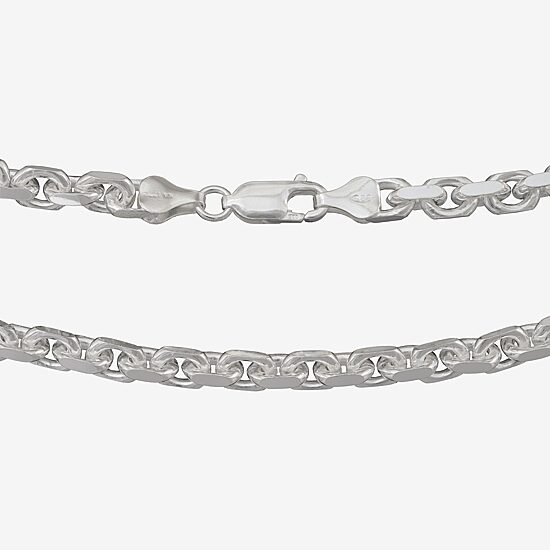 Made in Italy Unisex Adult Sterling Silver 8 1/2 Inch Solid Cable Chain Bracelet
