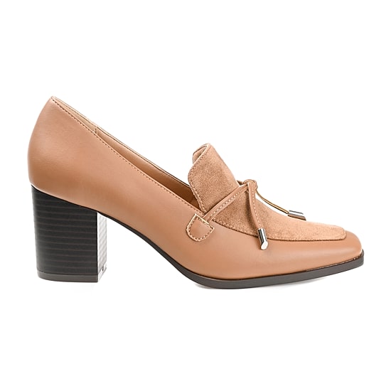 Journee Collection Crawford Womens Square Closed Toe Stacked Heel Pumps