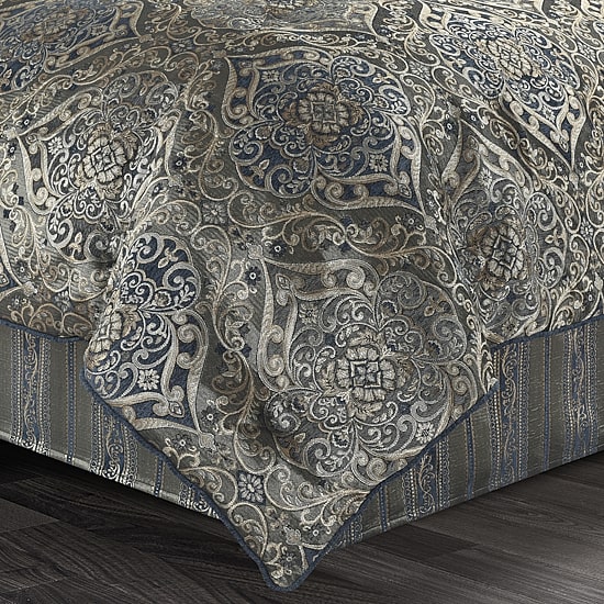 Queen Street Wallace Blue 4-pc. Jacquard Extra Weight Comforter Set