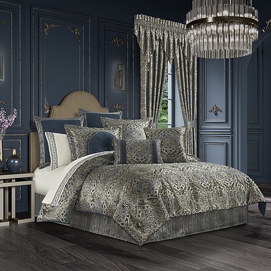 Queen Street Wallace Blue 4-pc. Jacquard Extra Weight Comforter Set