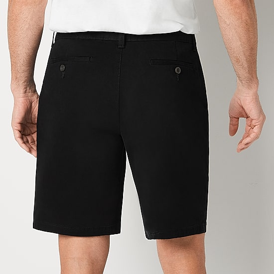 St. John's Bay Dexterity Mens 10" Adaptive Stretch Fabric Adjustable Features Easy-on + Easy-off Chino Short