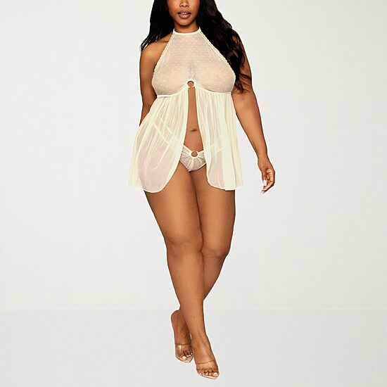 Dreamgirl Womens Plus Knit Babydoll 13273x
