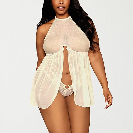 Dreamgirl Womens Plus Knit Babydoll 13273x