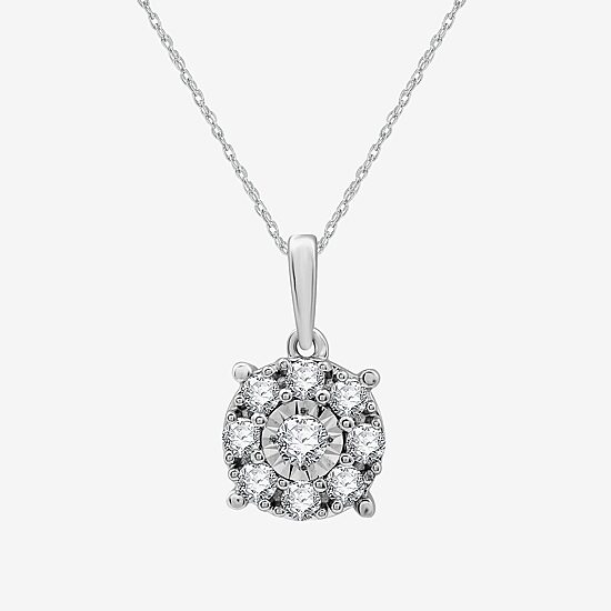 Womens 1/2 CT. T.W. Lab Grown White Diamond Sterling Silver Round 2-pc. Jewelry Set