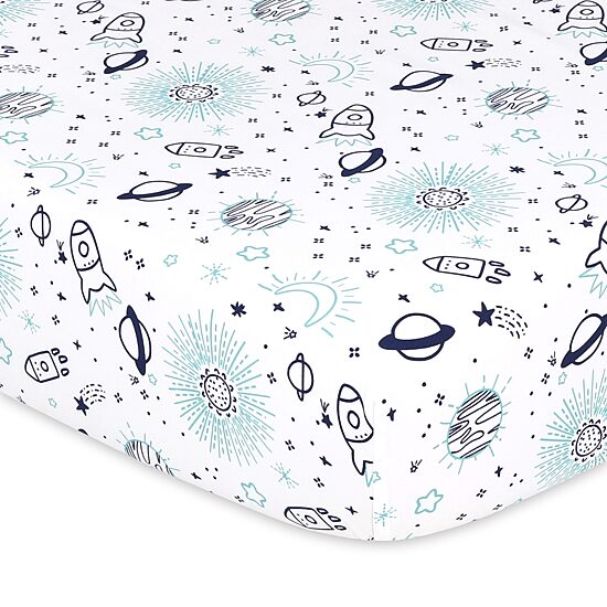 The Peanutshell Space 4-pc. Crib Sheet