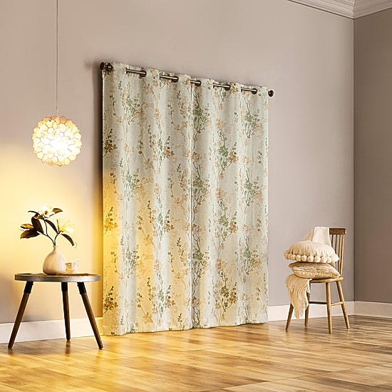 Sun Zero Percy Lenia Print Grommet Top Energy Saving 100% Blackout