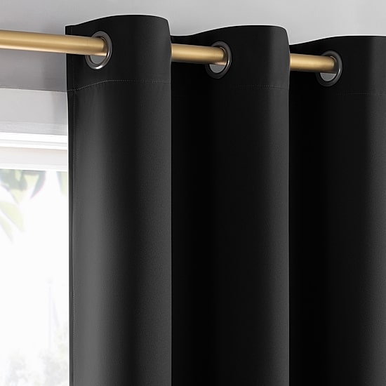 Sun Zero Percy Solid Grommet Top Energy Saving 100% Blackout Single Curtain Panel