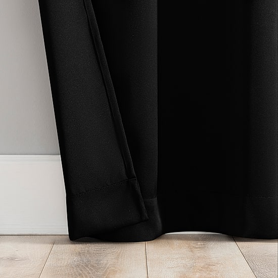 Sun Zero Percy Solid Grommet Top Energy Saving 100% Blackout Single Curtain Panel
