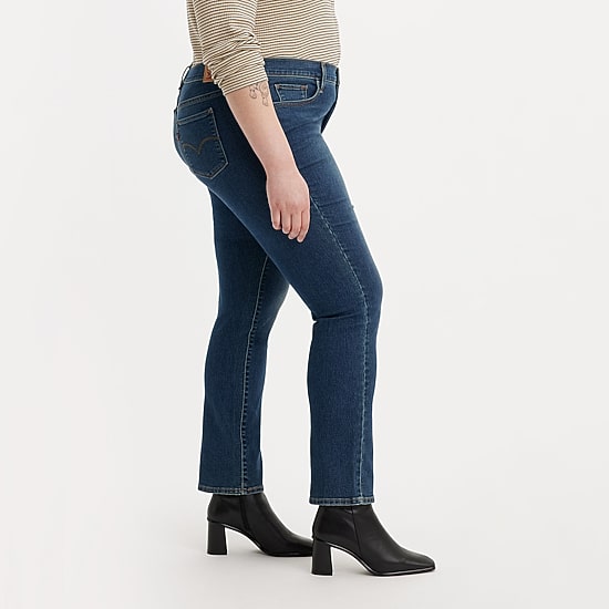 Levi's® Plus Womens Mid Rise 314 Straight Leg Jean