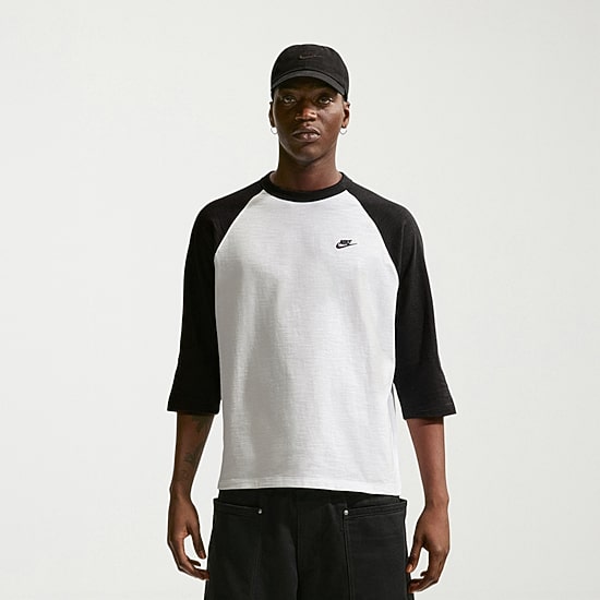 Nike Mens Crew Neck 3/4 Sleeve Active T-Shirt