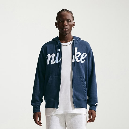 Nike Mens Long Sleeve Fleece Zipper Active Hoodie