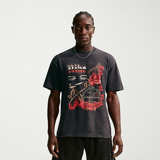 Nike Mens Crew Neck Short Sleeve Regular Fit Graphic T-Shirt