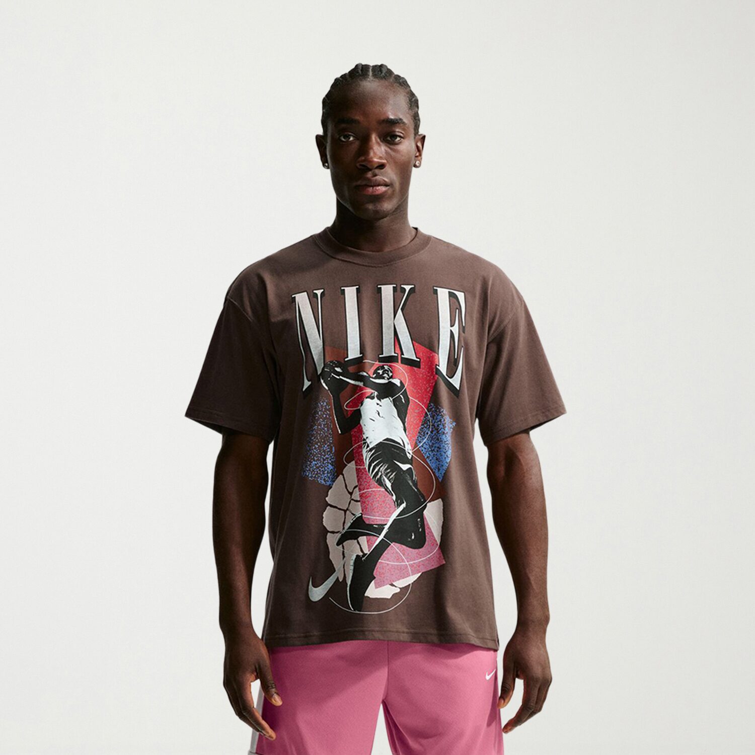 Nike Mens Crew Neck Short Sleeve Regular Fit Graphic T-Shirt