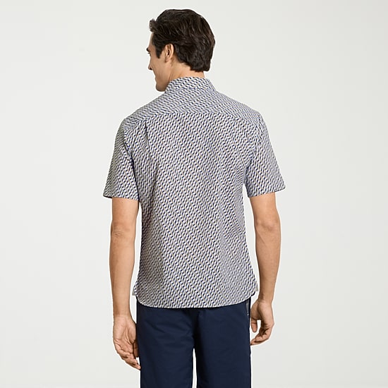 Van Heusen Everyday Defense Stain Shield Mens Short Sleeve Slim Fit Button-Down Shirt