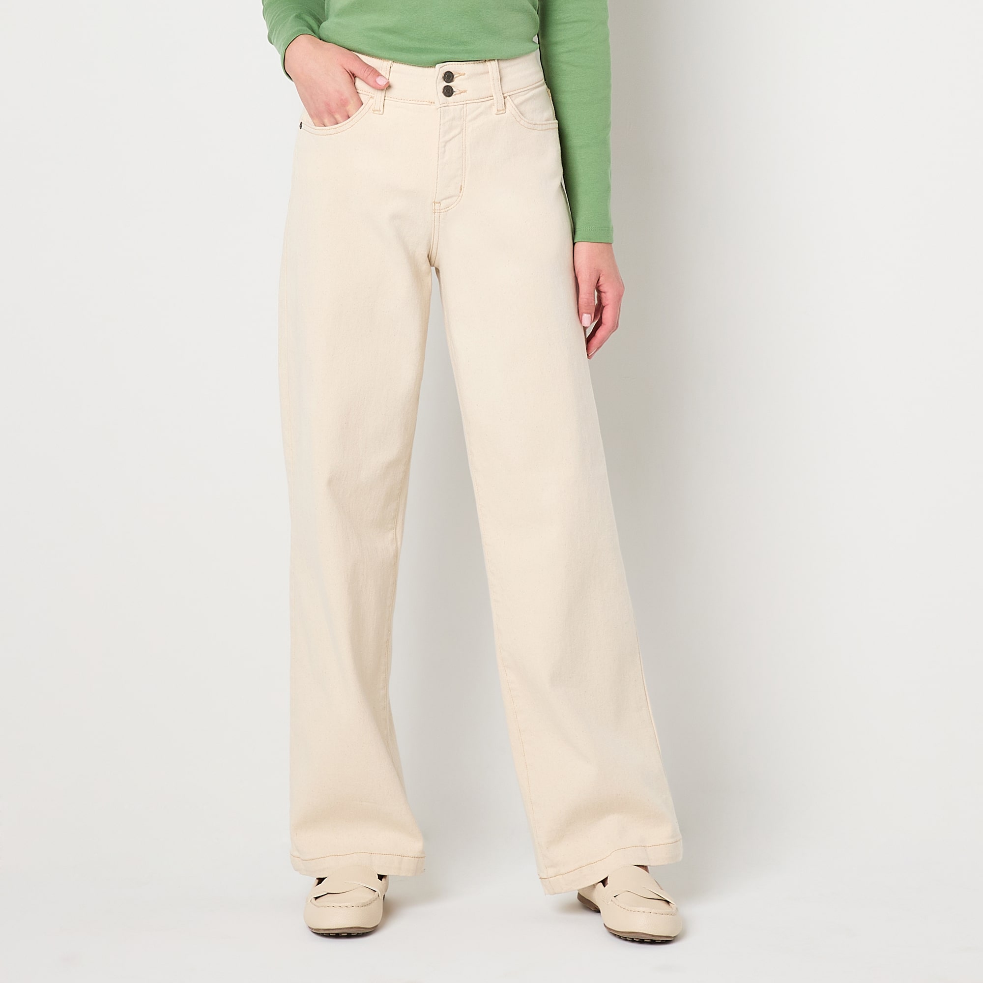 St. John's Bay Womens High Rise Wide Leg Jean