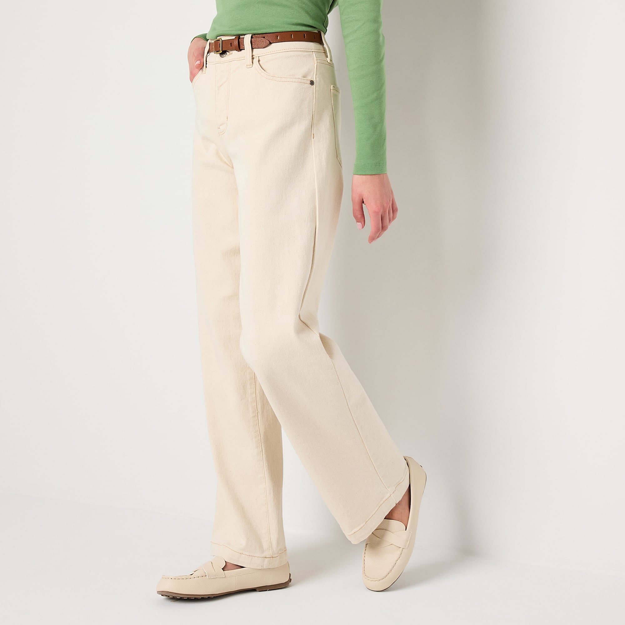 St. John's Bay Womens High Rise Wide Leg Jean