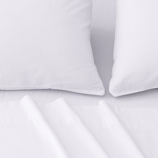 Linery Cotton Solid Flannel Wrinkle Resistant Sheet Set