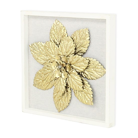 Vita Framed Elegant Flower Metal Wall Art