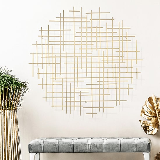 Iquara Large Round Metal Wall Art