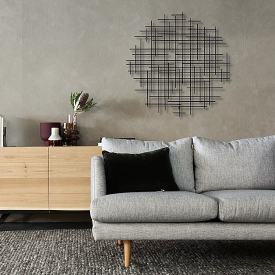 Iquara Small Round Metal Wall Art