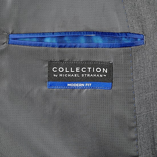 Collection By Michael Strahan Sharkskin Mens Modern Fit Suit Jacket