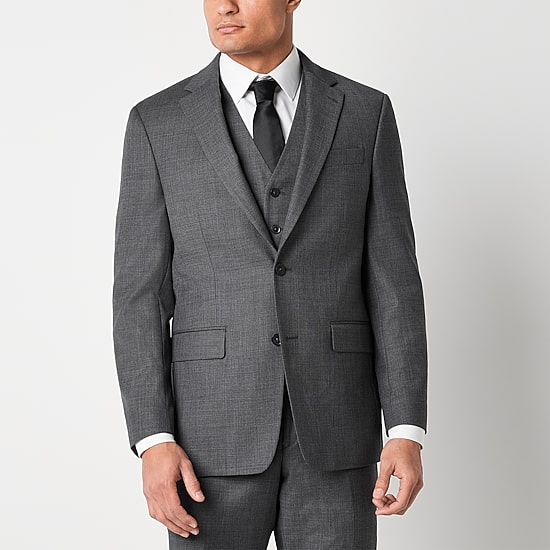 Collection By Michael Strahan Sharkskin Mens Modern Fit Suit Jacket