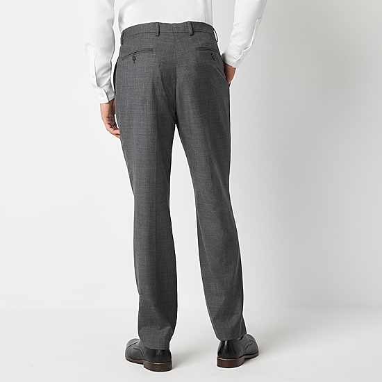 Collection By Michael Strahan Sharkskin Mens Modern Fit Flat Front Suit Pant