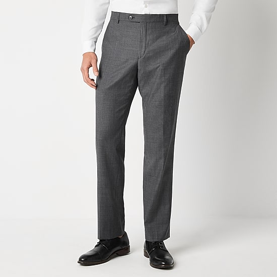 Collection By Michael Strahan Sharkskin Mens Modern Fit Flat Front Suit Pant