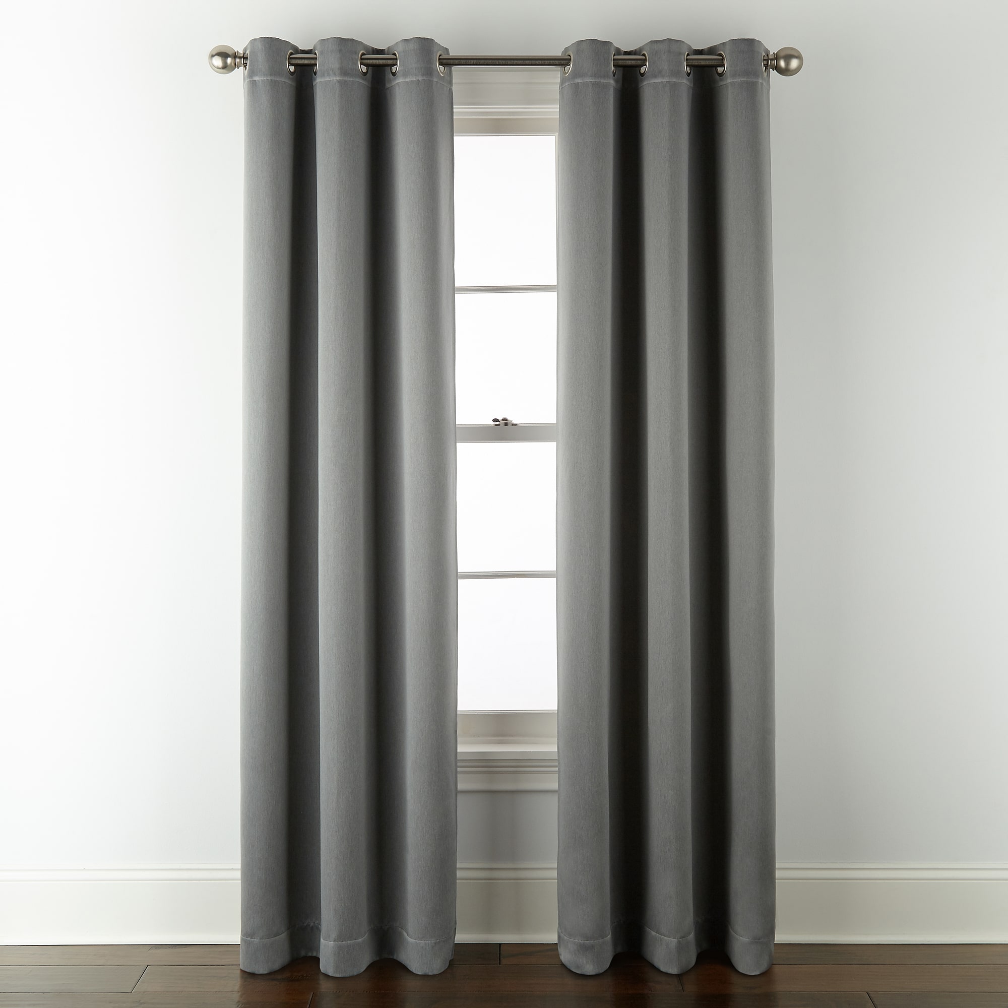 Broadhaven Geneva Solid Grommet Top Blackout Single Curtain Panel