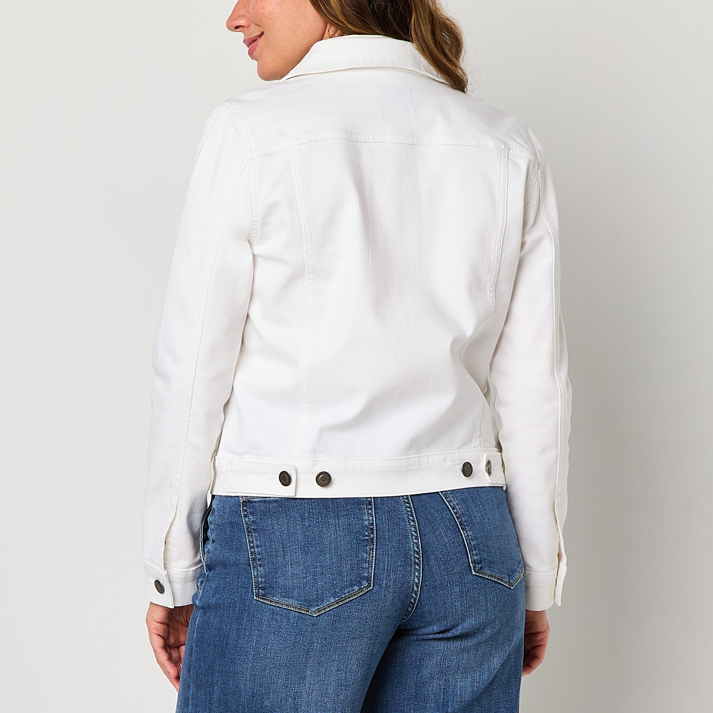 St. John's Bay Womens Tall Denim Midweight Jacket